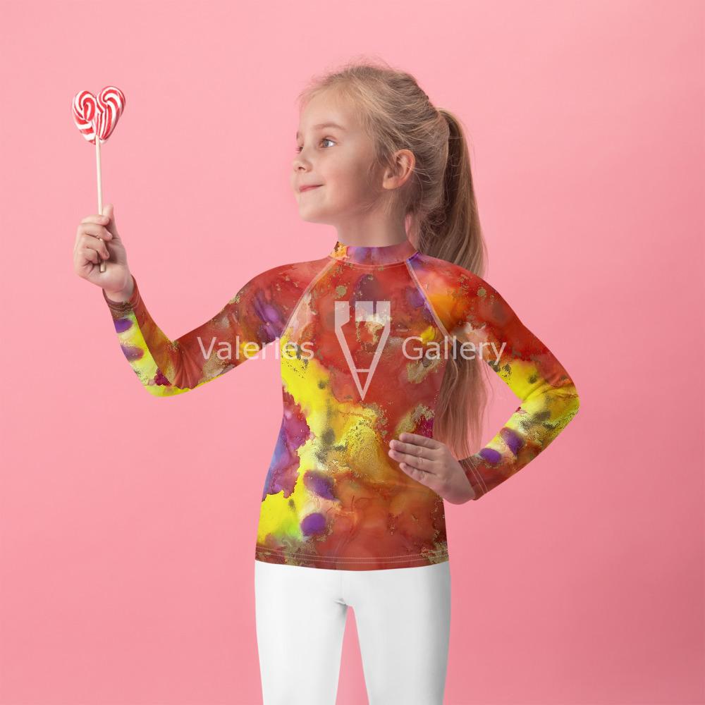 Kids Rash Guard - sugar and spice